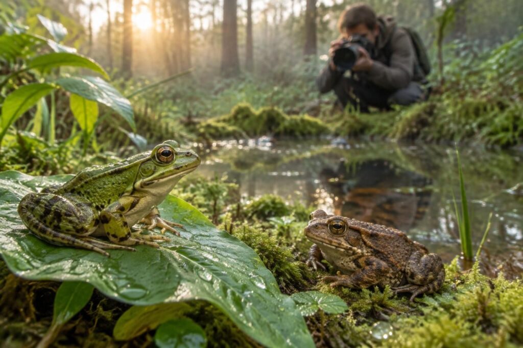 découvrez comment photographier les amphibiens : conseils pour capturer grenouilles et crapauds dans leur habitat, avec respect et créativité.