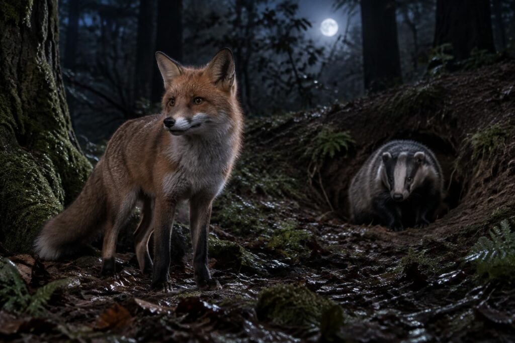 Photographier les mammifères nocturnes : renard et blaireau